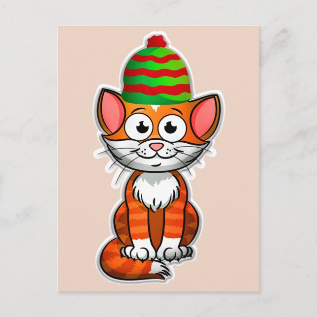 christmas kitty postcard (Front)