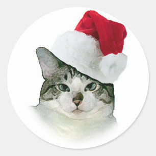 Christmas kitty sticker