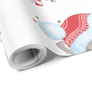 Christmas Kitty with Lights  Wrapping Paper