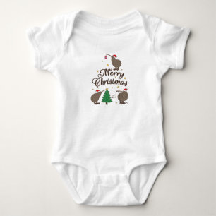 Christmas Kiwi Baby Bodysuit