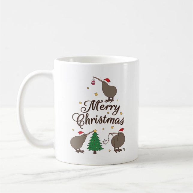 Christmas Kiwi Coffee Mug (Left)