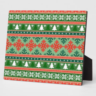 Christmas Knitting Pattern Plaque