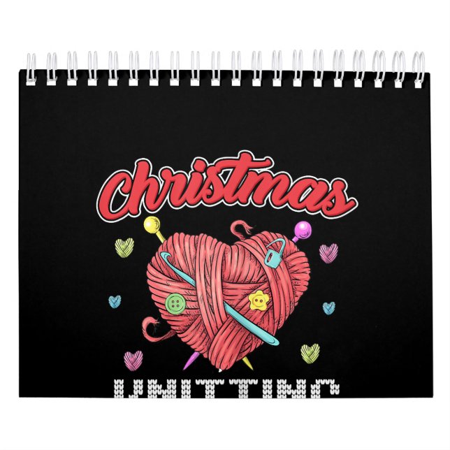 Christmas Knitting Team Heart Yarn Crochet Calendar (Cover)