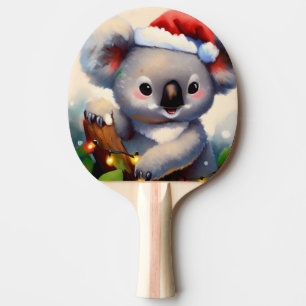 Christmas Koala (2) Ping Pong Paddle