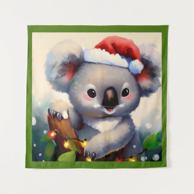 Christmas Koala 2 Tapestry (Front)