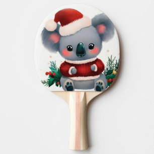 Christmas Koala (3) Ping Pong Paddle