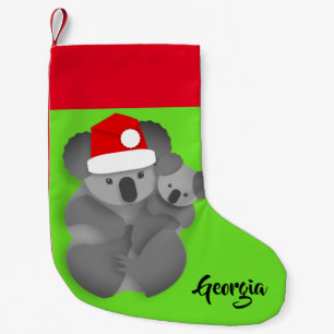Christmas Koala and Joey Small Christmas Stocking