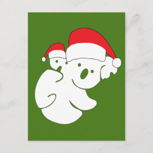 Christmas Koala Bears  Postcard