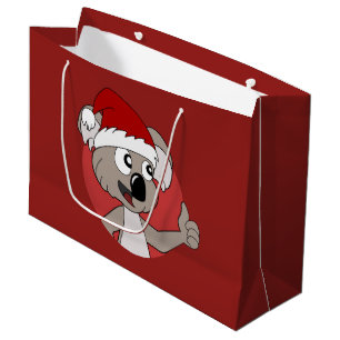 Christmas koala cartoon large gift bag