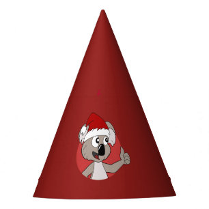 Christmas koala cartoon  party hat