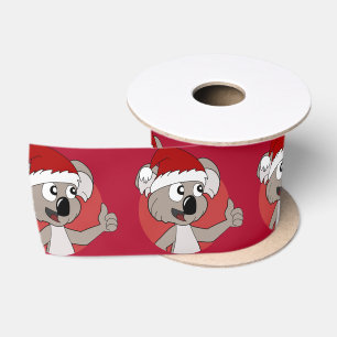 Christmas koala cartoon satin ribbon
