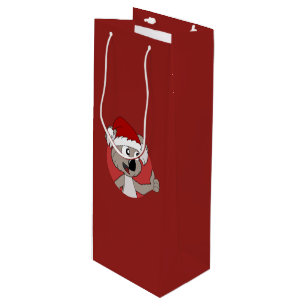Christmas koala cartoon wine gift bag