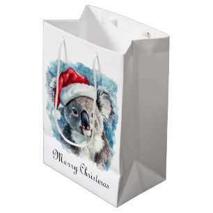 Christmas Koala, customizable Medium Gift Bag