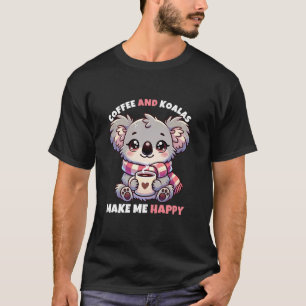 Christmas Koalas and Coffee Make Me Happy Women T-Shirt