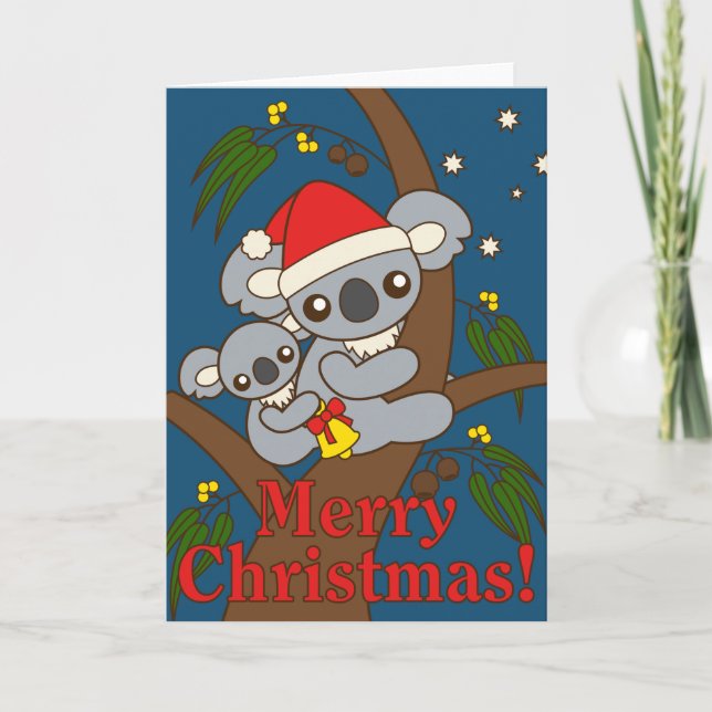 Christmas Koalas Holiday Card (Front)