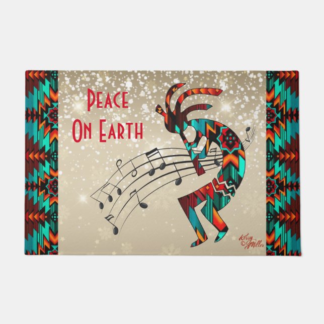 Christmas Kokopelli Doormat (Front)