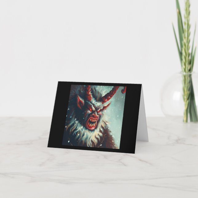 Christmas Krampus 3 Holiday Card (Front)