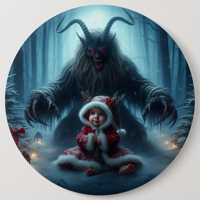 Christmas Krampus Button  (Front)