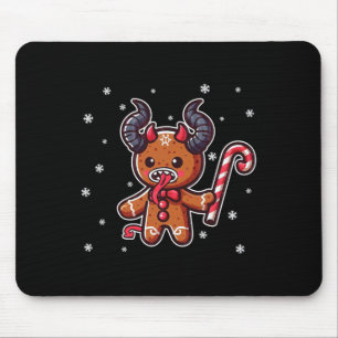 Christmas Krampus Gingerbread Man Christmas Pajama Mouse Pad