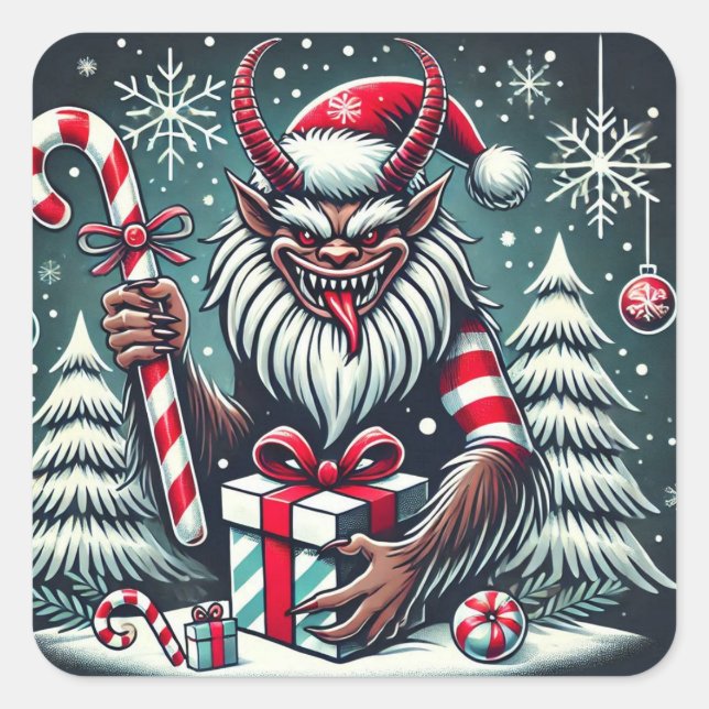Christmas Krampus Sticker  (Front)
