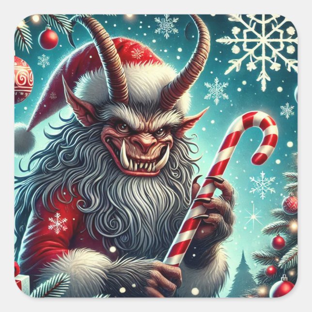 Christmas Krampus Sticker  (Front)