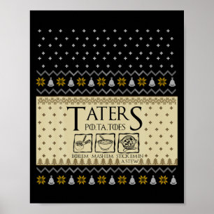 Christmas L O T R Taters Tatoes Boilem Mashem Ug  Poster