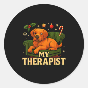 Christmas Lab Dog Clothes For Humans, My Therast L Classic Round Sticker