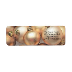 christmas label golden ornaments