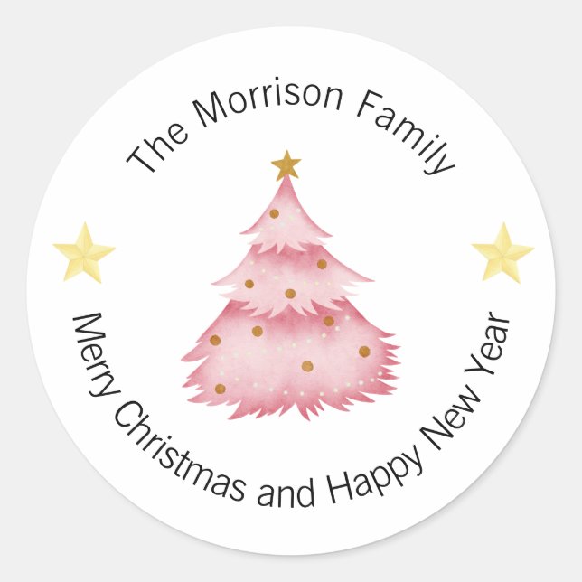 Christmas Labels, Christmas Stickers, Gift  Classic Round Sticker (Front)