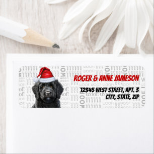 Christmas Labradoodle Dog Lover Return Address