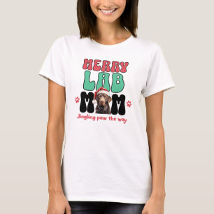 Christmas Labrador Dog Mom T-Shirt