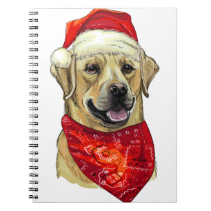 Christmas Labrador dog Notebook