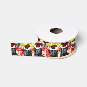 Christmas Labrador dogs Grosgrain Ribbon