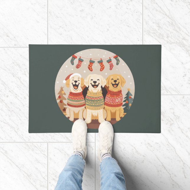 Christmas Labrador Retriever Dogs Doormat (Indoor)