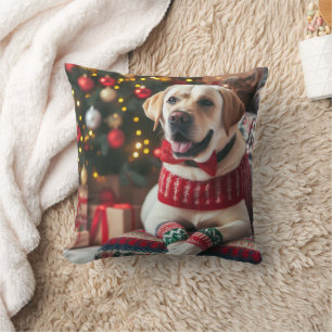 Christmas Labrador Retriever Pillow