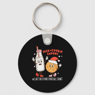 Christmas Lactation Consultant Breastfeeding Educa Keychain