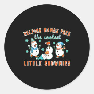 Christmas Lactation Consultant Lactation Nurse Lac Classic Round Sticker