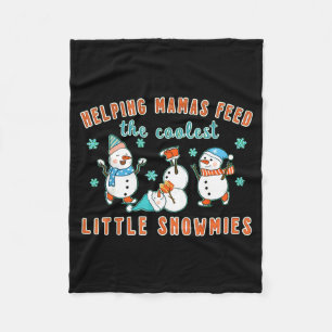 Christmas Lactation Consultant Lactation Nurse Lac Fleece Blanket