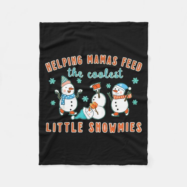 Christmas Lactation Consultant Lactation Nurse Lac Fleece Blanket (Front)