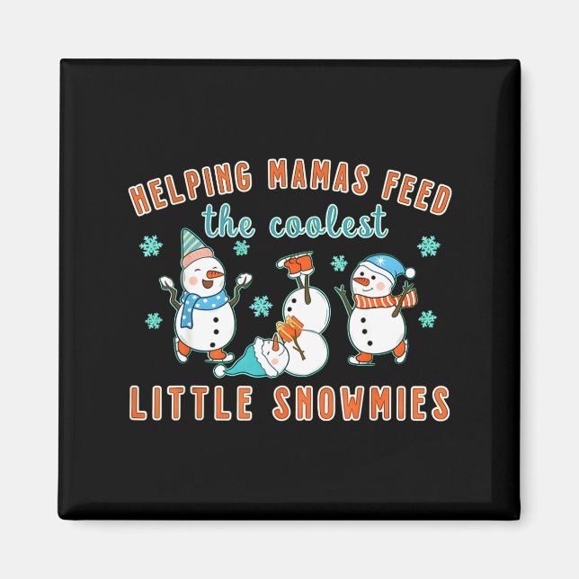 Christmas Lactation Consultant Lactation Nurse Lac Magnet (Front)