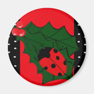 Christmas Lady-bug Magnet