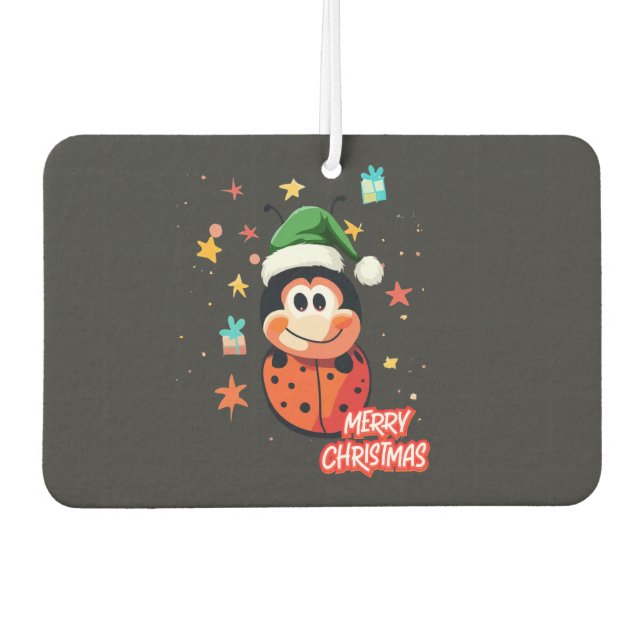 Christmas Ladybug Cheer Air Freshener (Front)