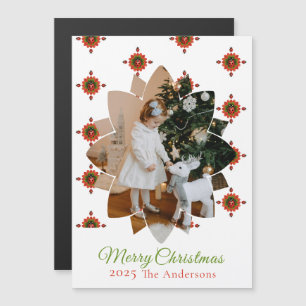 Christmas Ladybug Red Photo Holiday Magnetic