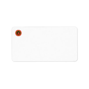 Christmas Ladybug Red White and Green Address Label