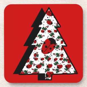 CHRISTMAS LADYBUGS COASTER