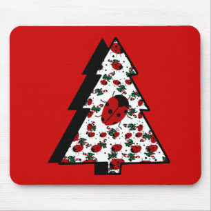CHRISTMAS LADYBUGS MOUSE PAD