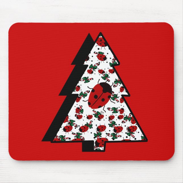 CHRISTMAS LADYBUGS MOUSE PAD (Front)