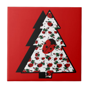 CHRISTMAS LADYBUGS TILE