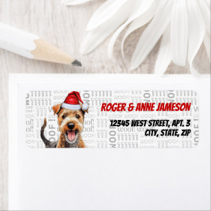 Christmas Lakeland Terrier Dog Adresse de retour