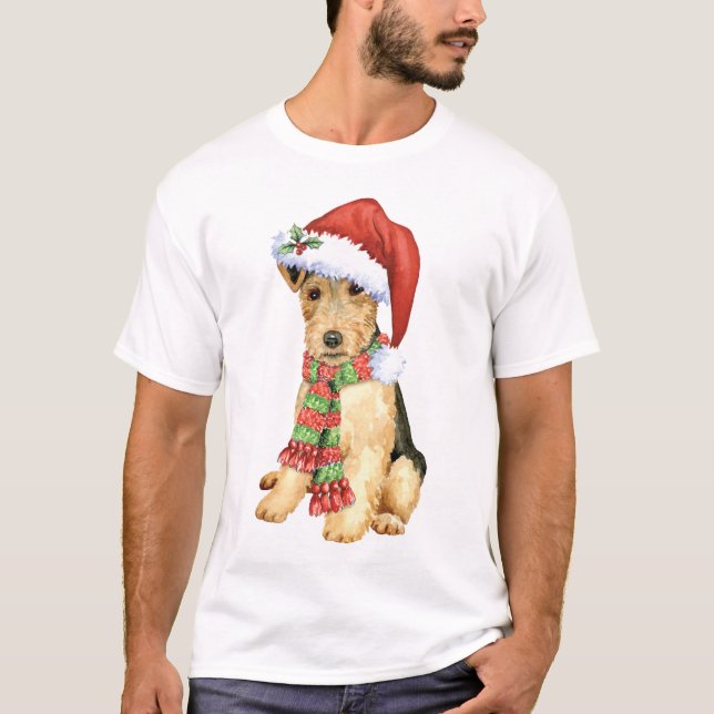 Christmas Lakeland Terrier T-Shirt (Front)